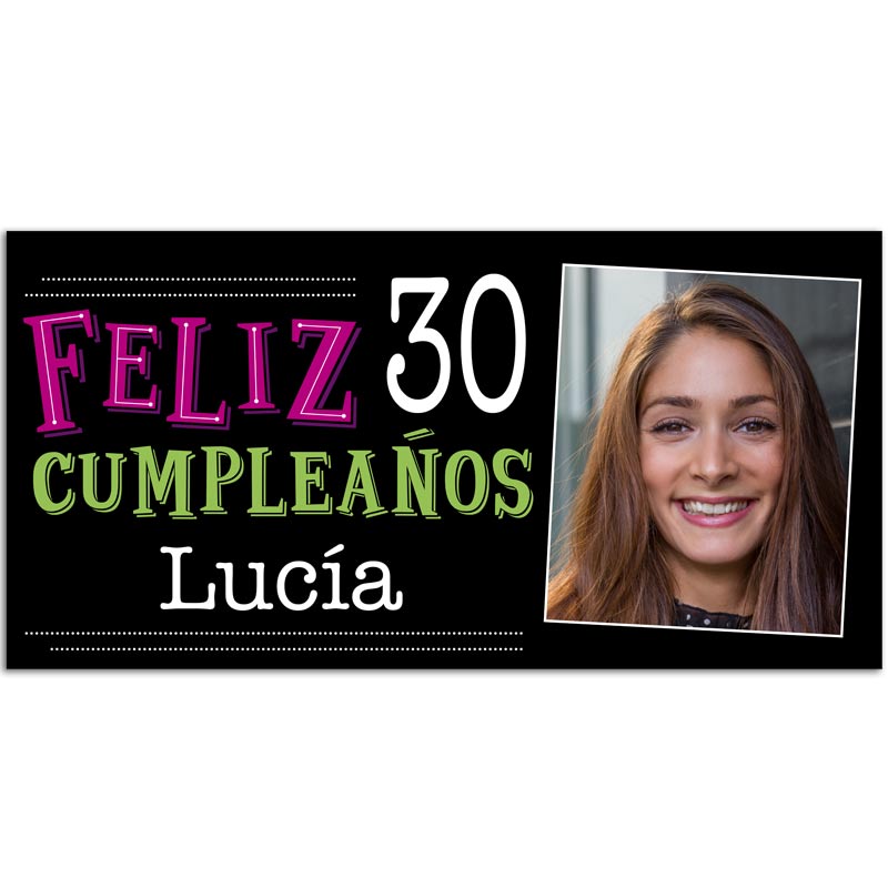 Regalos personalizados: Lienzos personalizados: Cartel para cumpleaños personalizado