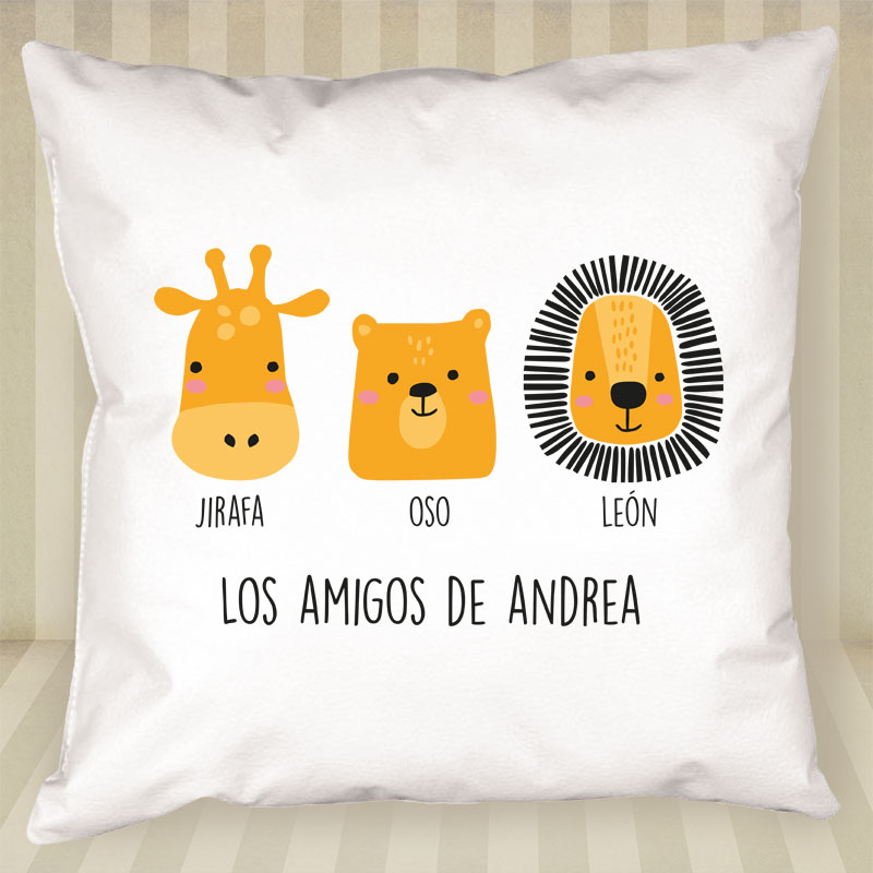 Regalos personalizados: Diseño y decoración: Cojín animalitos personalizado