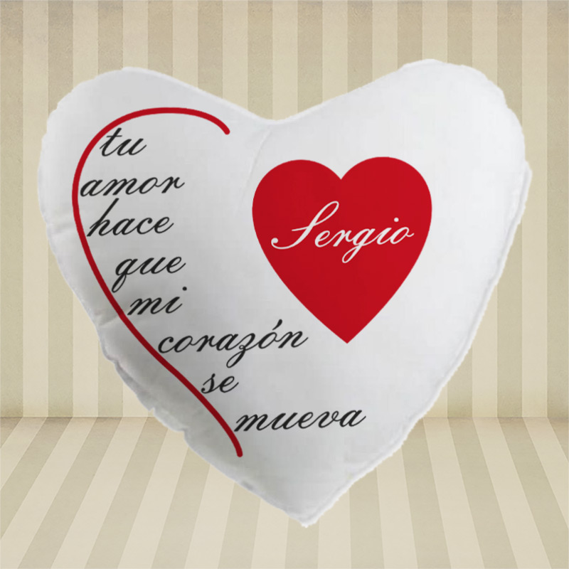 Regalos personalizados: Diseño y decoración: Cojín personalizado corazón