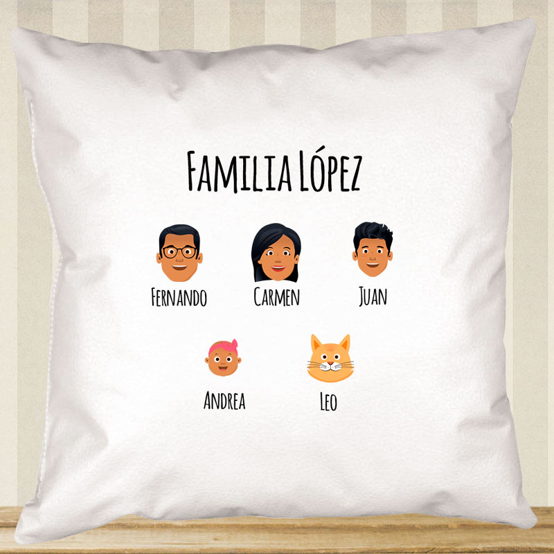 Regalos personalizados: Diseño y decoración: Cojín familia avatares