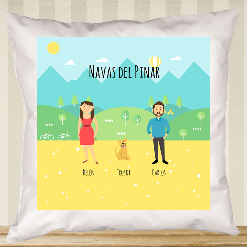 Regalos personalizados: Diseño y decoración: Cojín Familia Molona personalizado