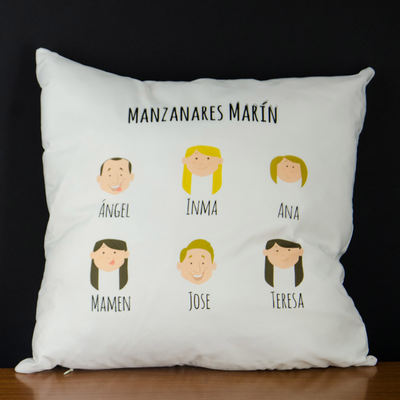 Regalos personalizados: Diseño y decoración: Cojín familia personalizado