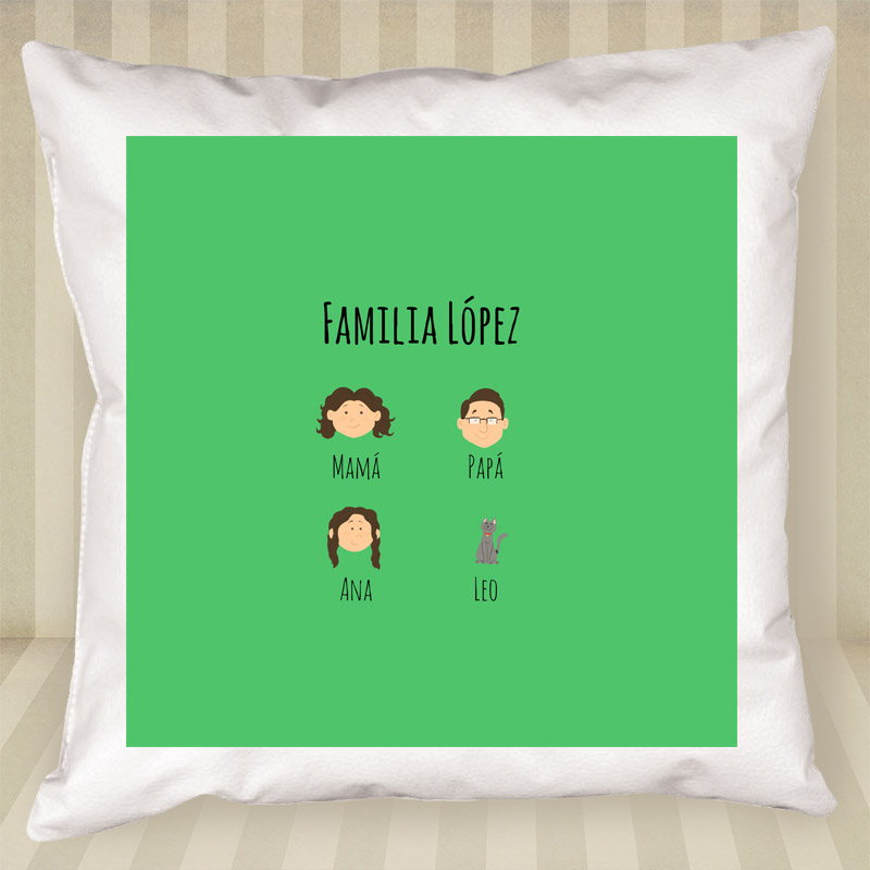 Regalos personalizados: Diseño y decoración: Cojín familia personalizado