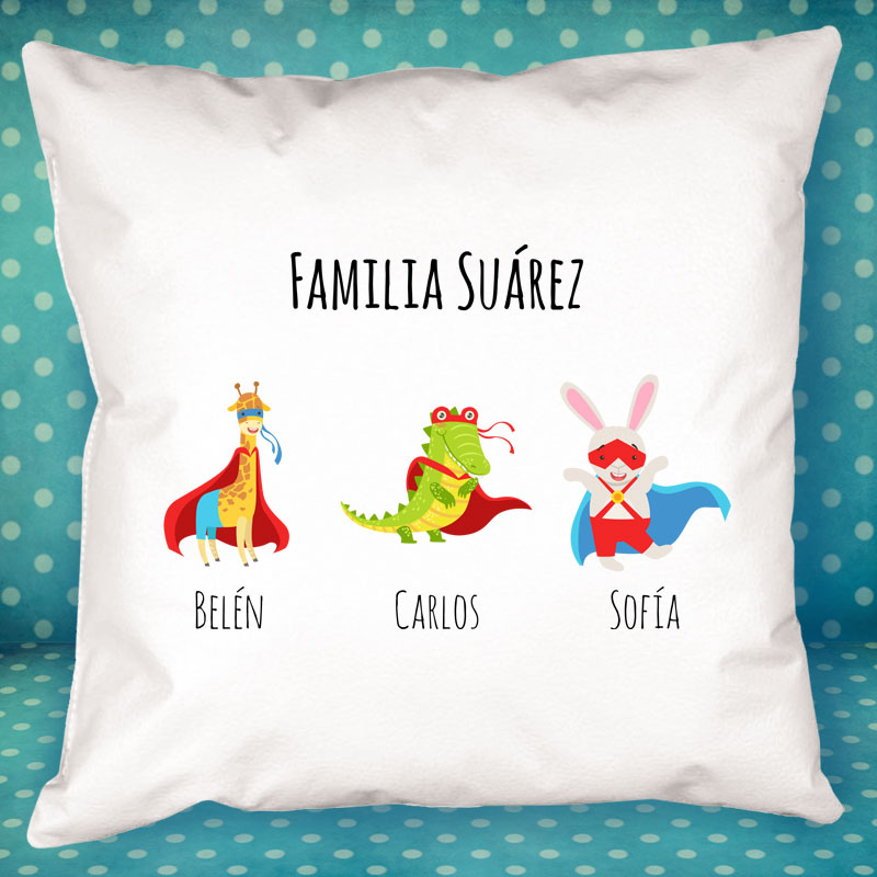 Regalos personalizados: Diseño y decoración: Cojín familias personalizado