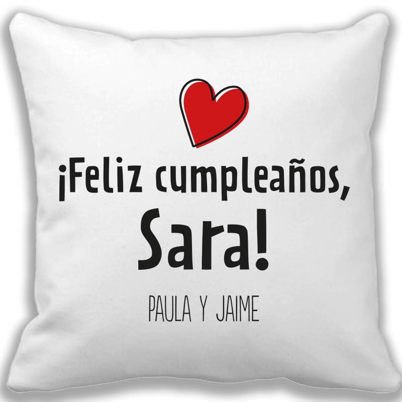 Regalos personalizados: Diseño y decoración: Cojín feliz cumpleaños mujer