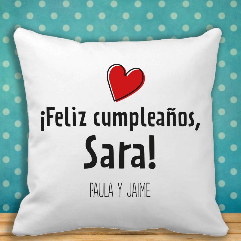 Regalos personalizados: Diseño y decoración: Cojín feliz cumpleaños mujer