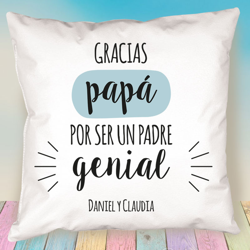 Regalos personalizados: Diseño y decoración: Cojín para un papá genial personalizado