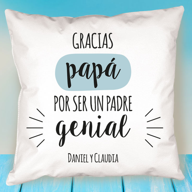 Regalos personalizados: Diseño y decoración: Cojín para un papá genial personalizado