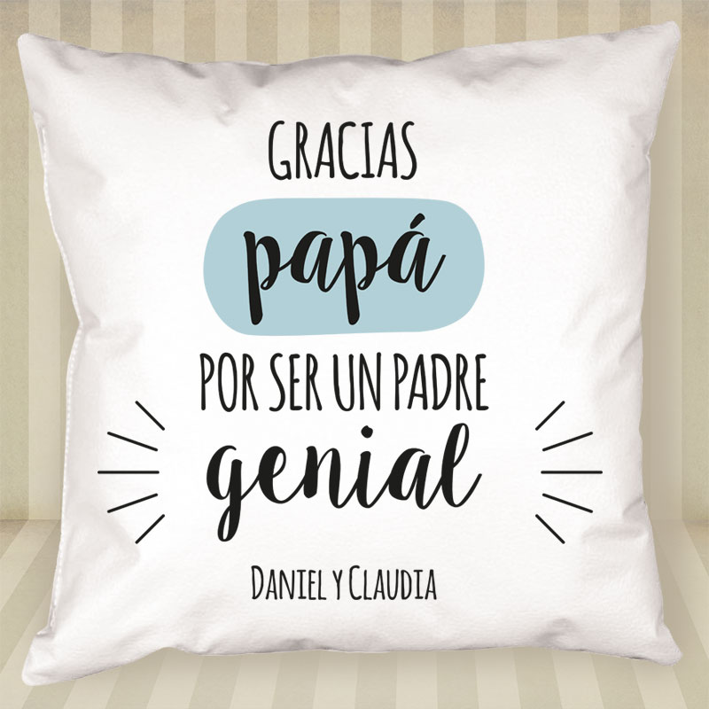 Regalos personalizados: Diseño y decoración: Cojín para un papá genial personalizado