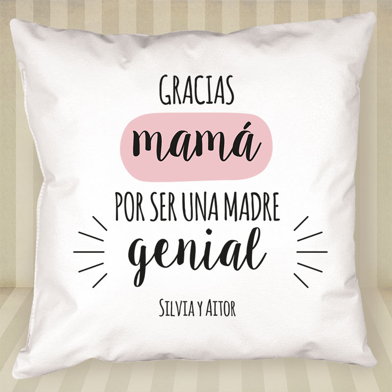 Regalos personalizados: Diseño y decoración: Cojín para una mamá genial personalizado