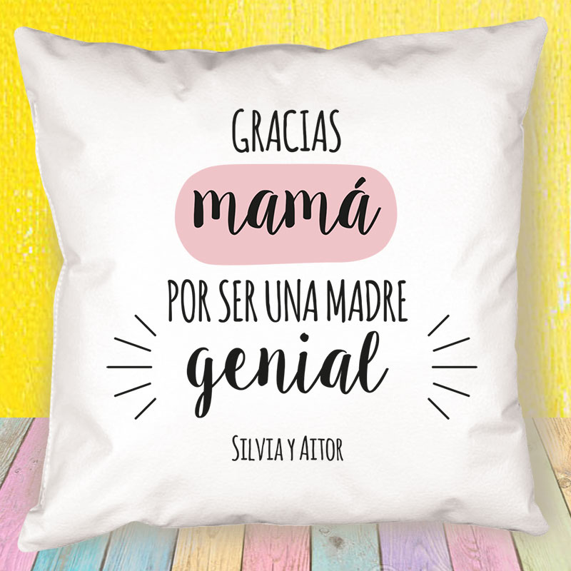 Regalos personalizados: Diseño y decoración: Cojín para una mamá genial personalizado