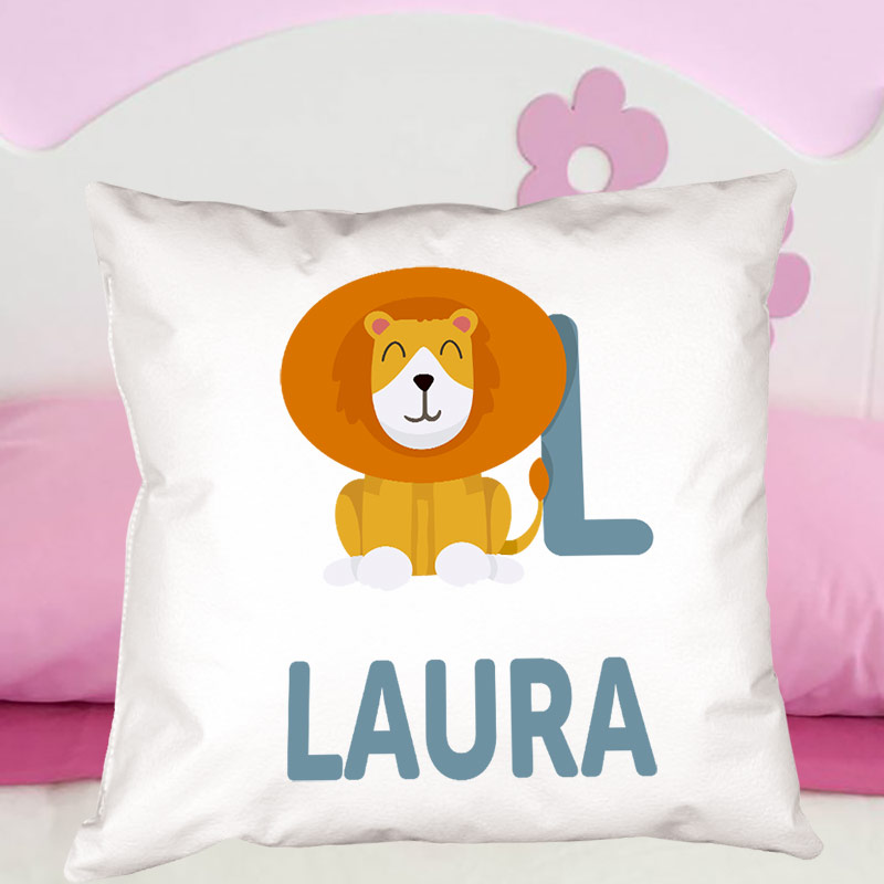 Regalos personalizados: Diseño y decoración: Cojín personalizado 'alfabeto animal'