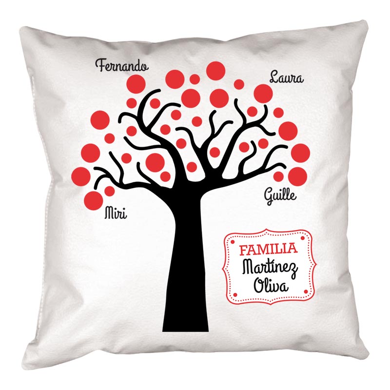 Regalos personalizados: Diseño y decoración: Cojín personalizado árbol familiar