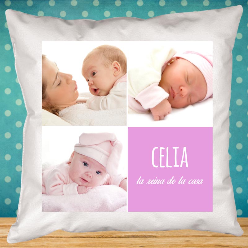 Regalos personalizados: Diseño y decoración: Cojín personalizado con fotos