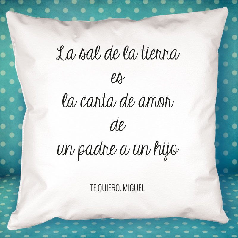 Regalos personalizados: Diseño y decoración: Cojín personalizado con tus frases célebres