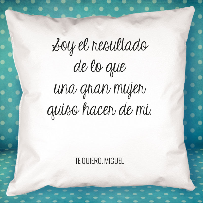 Regalos personalizados: Diseño y decoración: Cojín personalizado con tus frases célebres