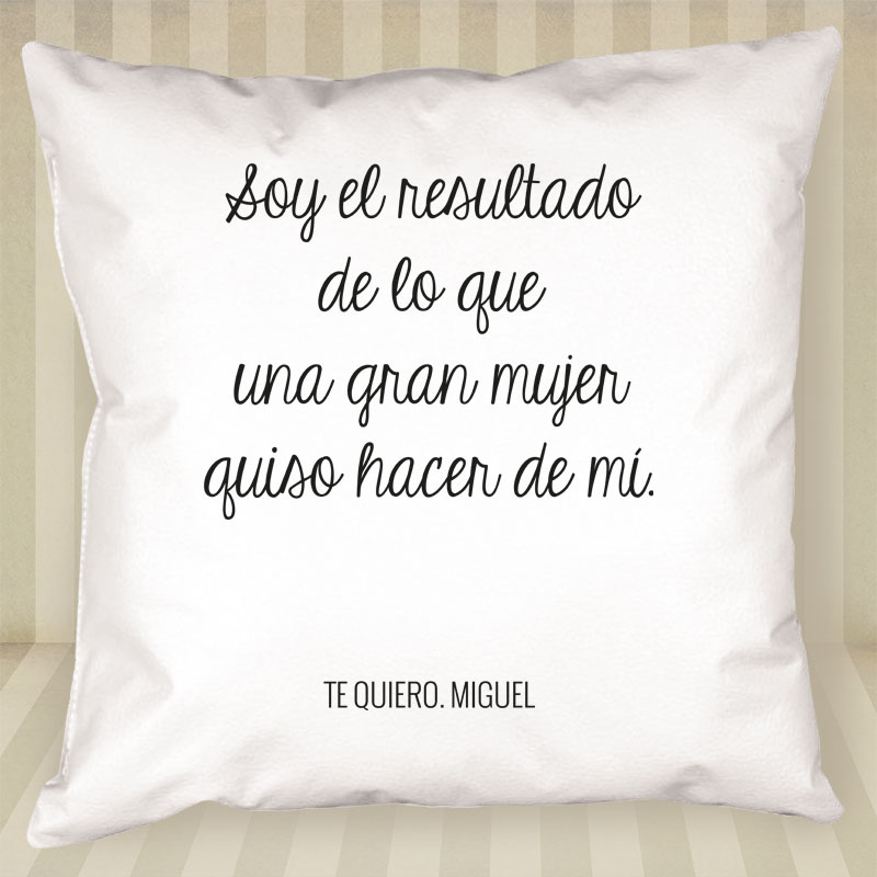 Regalos personalizados: Diseño y decoración: Cojín personalizado con tus frases célebres