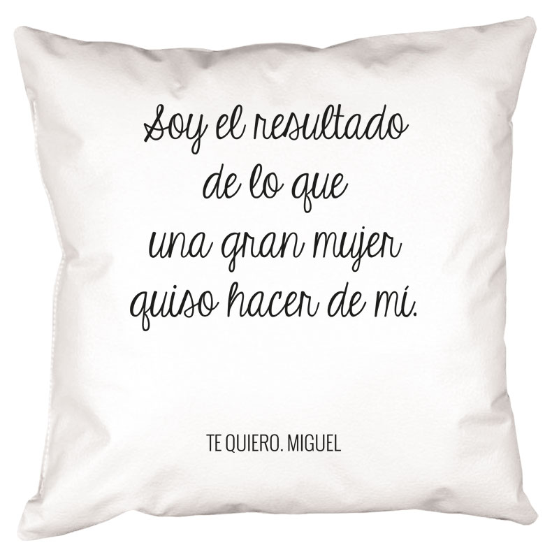 Regalos personalizados: Diseño y decoración: Cojín personalizado con tus frases célebres