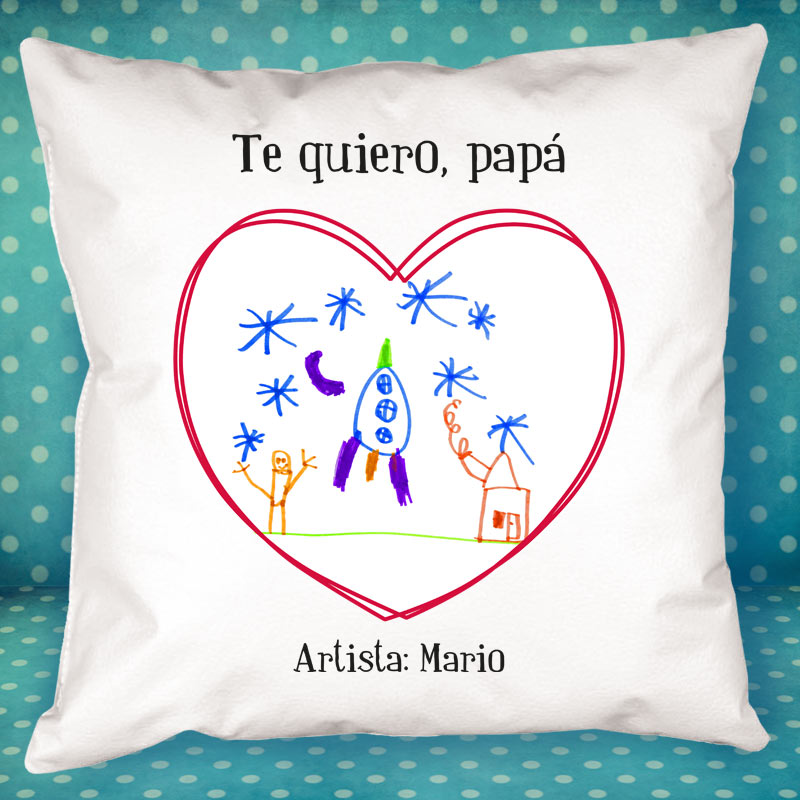 Cojín corazón 1 cara personalizado, comprar online