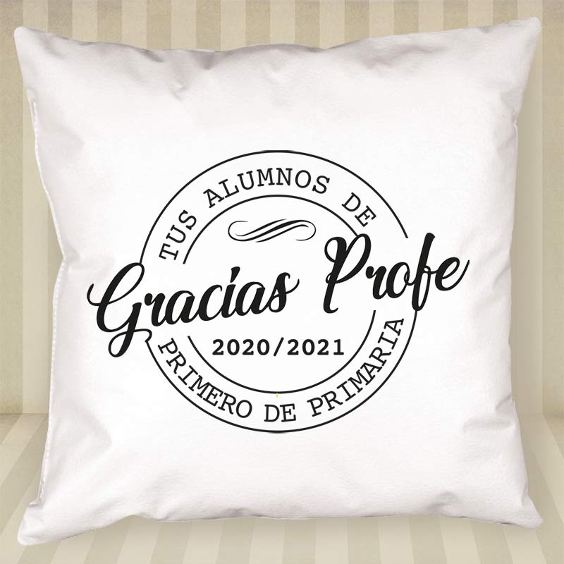 Regalos personalizados: Diseño y decoración: Cojín personalizado 'Gracias profe'