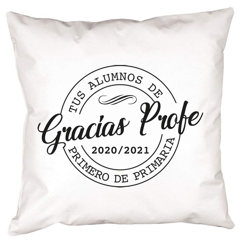 Regalos personalizados: Diseño y decoración: Cojín personalizado 'Gracias profe'