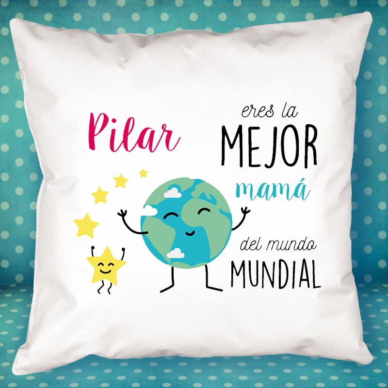 Regalos personalizados: Diseño y decoración: Cojín personalizado la mejor del mundo