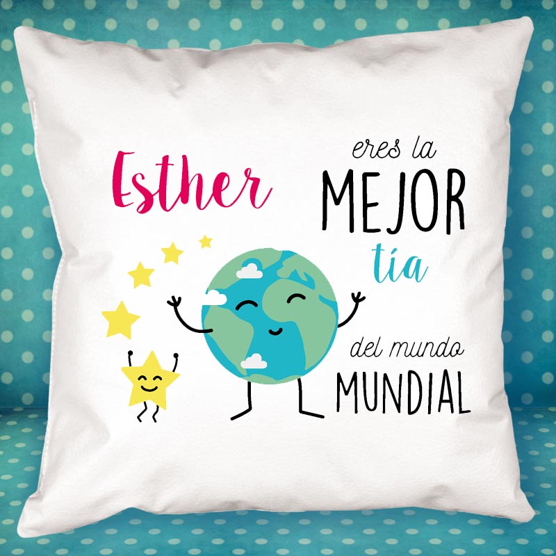 Regalos personalizados: Diseño y decoración: Cojín personalizado la mejor del mundo