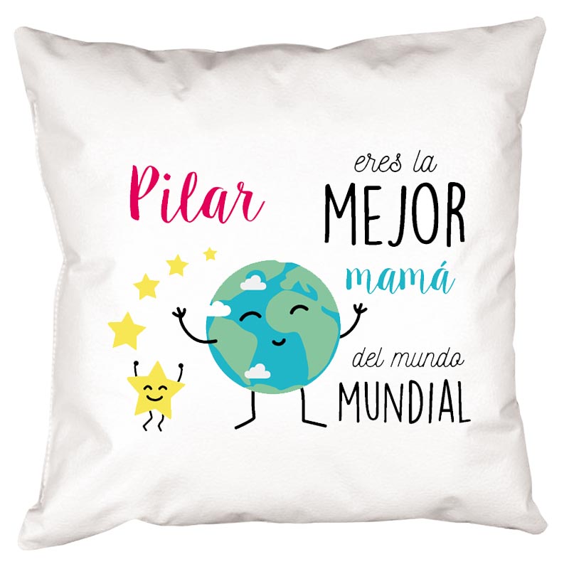 Regalos personalizados: Diseño y decoración: Cojín personalizado la mejor del mundo