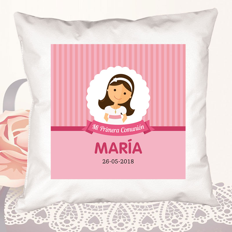 Regalos personalizados: Diseño y decoración: Cojín personalizado Mi primera comunión niña