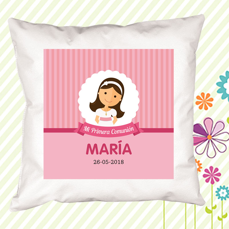 Regalos personalizados: Diseño y decoración: Cojín personalizado Mi primera comunión niña