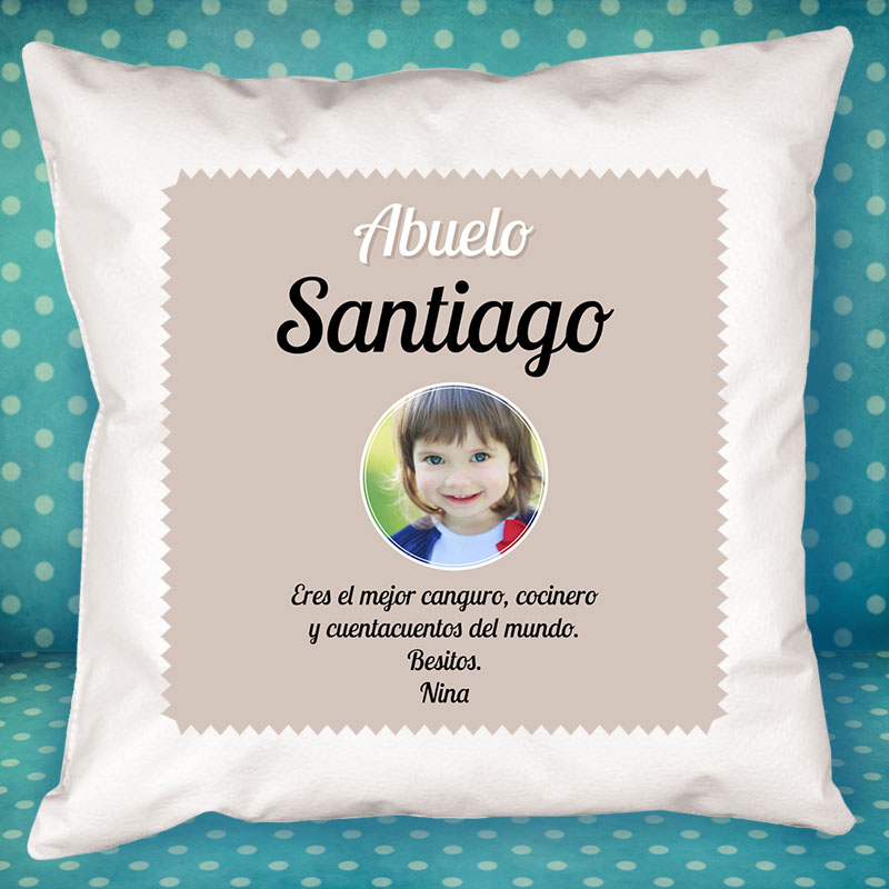 Regalos personalizados: Diseño y decoración: Cojín personalizado para abuelos