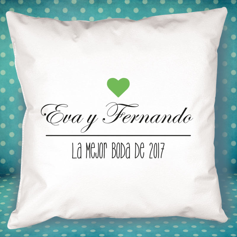 Regalos personalizados: Diseño y decoración: Cojín personalizado para pareja