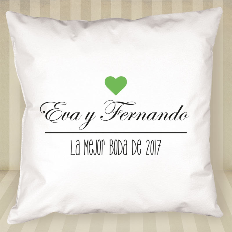 Regalos personalizados: Diseño y decoración: Cojín personalizado para pareja