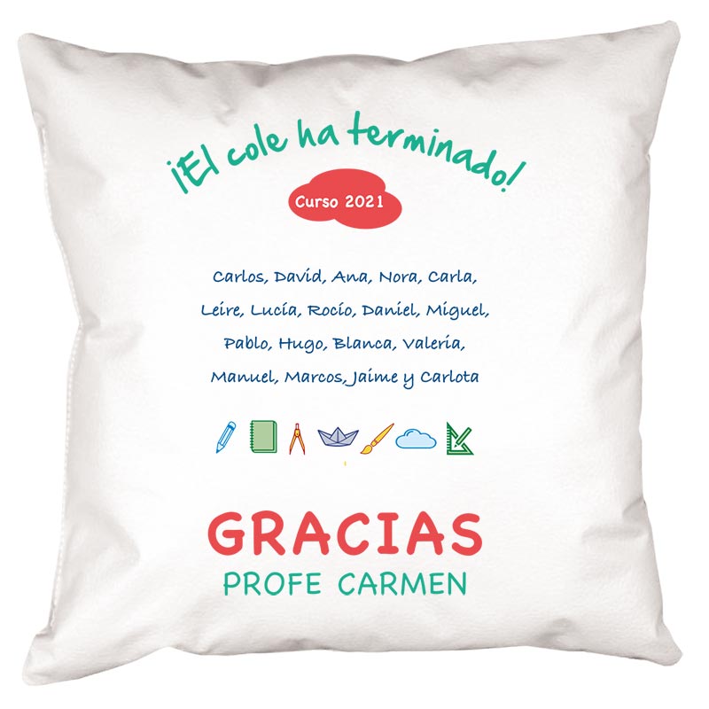 Regalos personalizados: Diseño y decoración: Cojín personalizado para profe