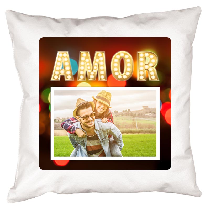 Regalos personalizados: Diseño y decoración: Cojín personalizado AMOR luminoso