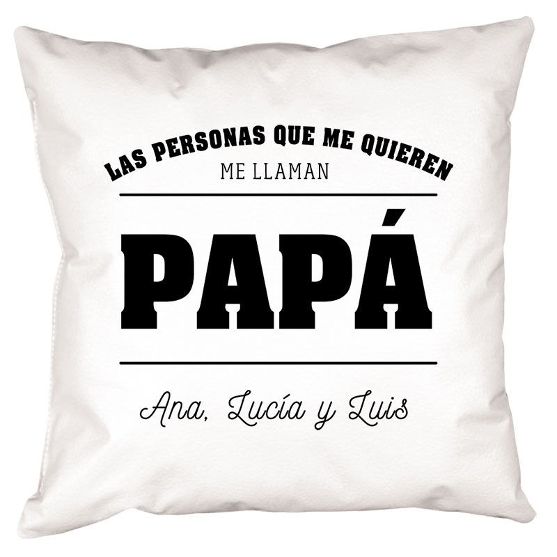 Regalos personalizados: Diseño y decoración: Cojín personalizado 'Te queremos papá'