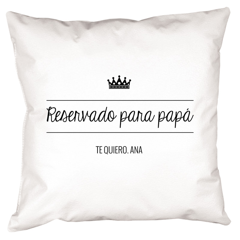 Regalos personalizados: Diseño y decoración: Cojín personalizado Reservado para papá