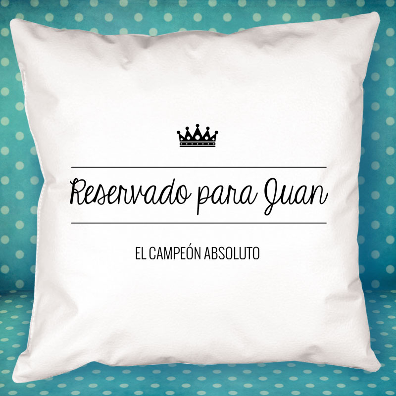 Regalos personalizados: Diseño y decoración: Cojín personalizado Reservado para papá