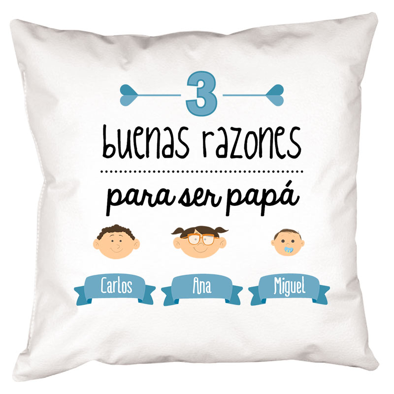 Regalos personalizados: Diseño y decoración: Cojín razones para ser papá