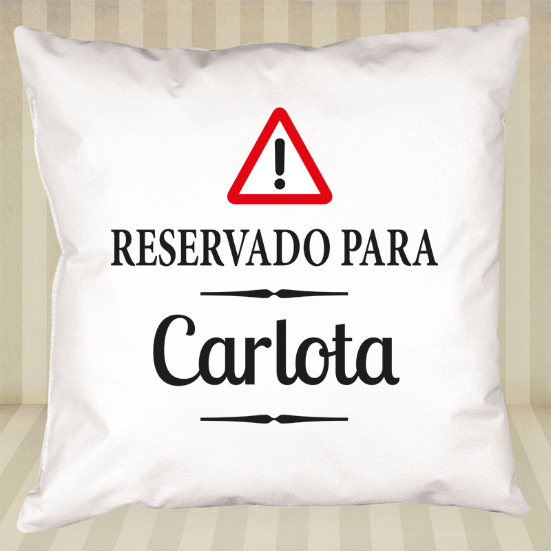 Regalos personalizados: Diseño y decoración: Cojín Reservado personalizado