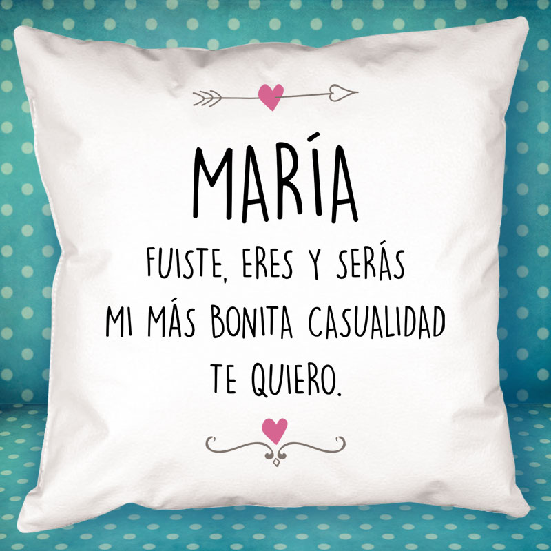 Regalos personalizados: Diseño y decoración: Cojín romántico personalizado