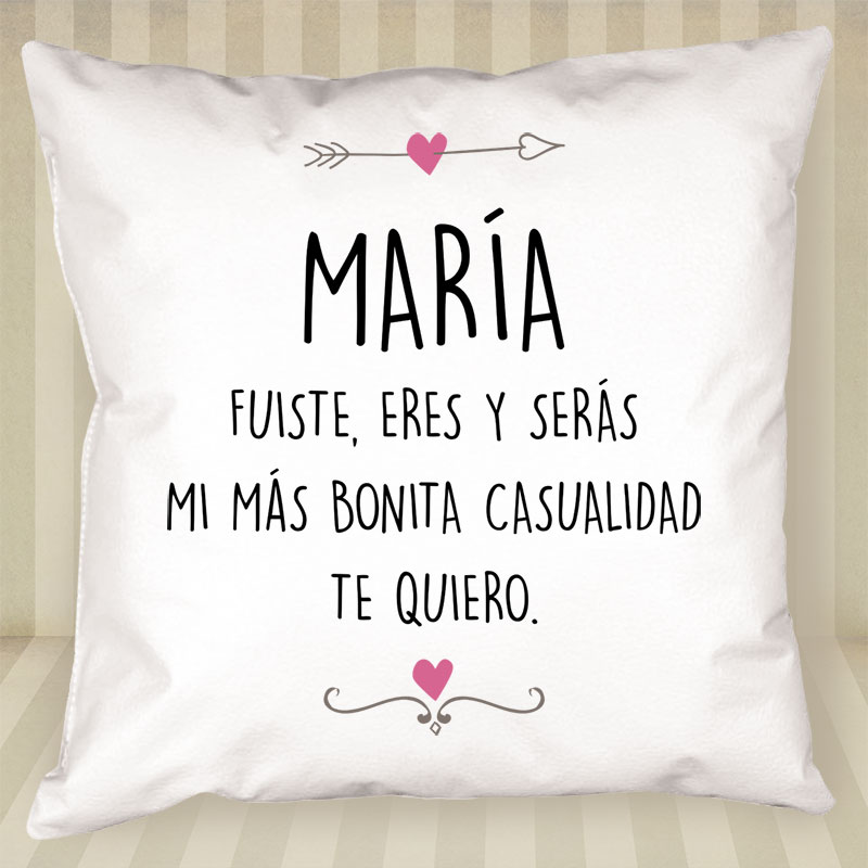 Regalos personalizados: Diseño y decoración: Cojín romántico personalizado