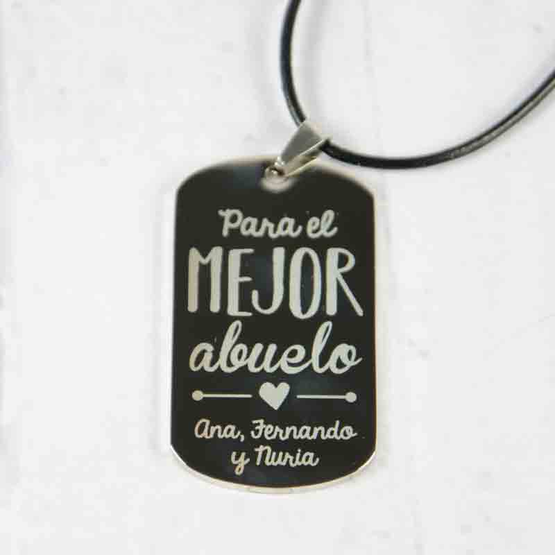 Regalos personalizados: Joyas personalizadas: Colgante personalizado para el mejor Abuelo