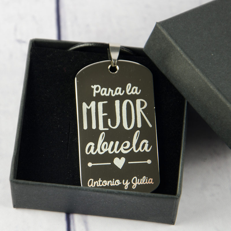 Regalos personalizados: Joyas personalizadas: Colgante personalizado para la mejor abuela