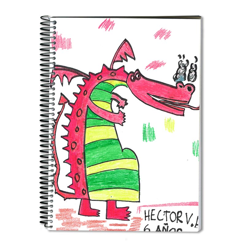 Regalos personalizados: Cuadernos: Cuaderno personalizado con el dibujo de tu hijo