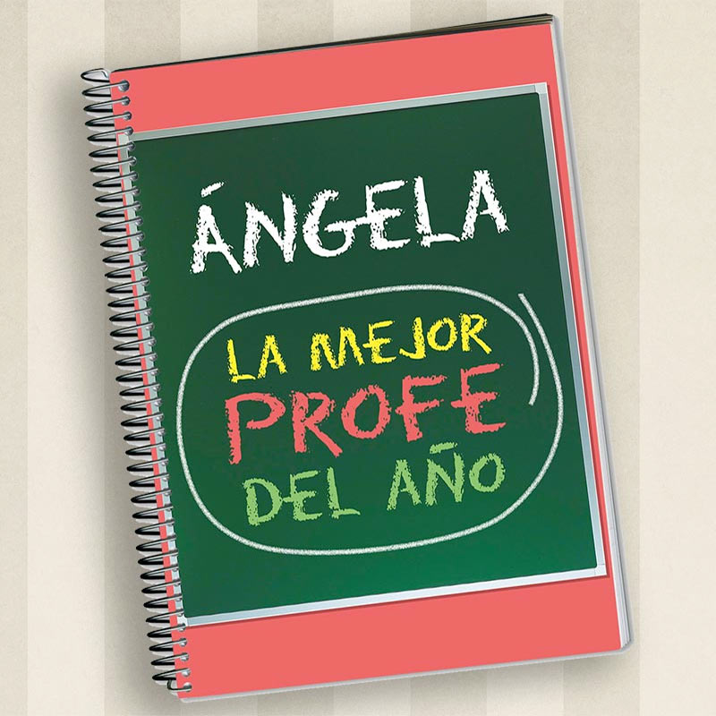 Regalos personalizados: Cuadernos: Cuaderno personalizado al mejor profe