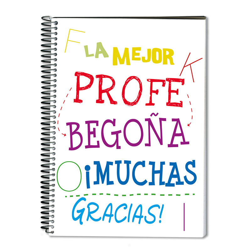 Regalos personalizados: Cuadernos: Cuaderno personalizado Mejor Profe 