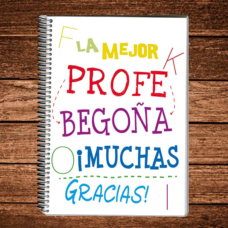 Regalos personalizados: Cuadernos: Cuaderno personalizado Mejor Profe 