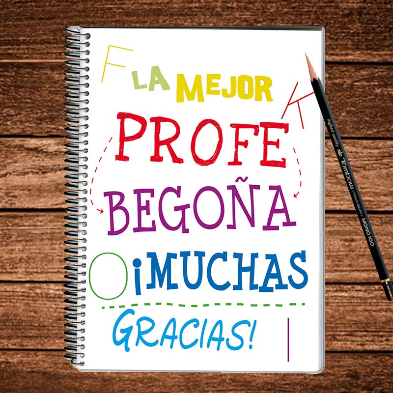 Regalos personalizados: Cuadernos: Cuaderno personalizado Mejor Profe 