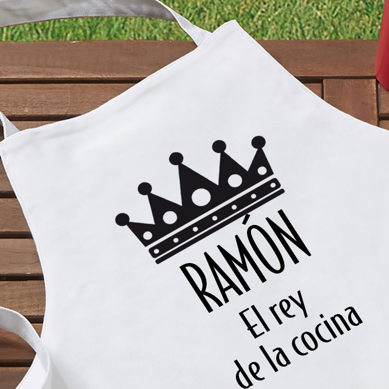 Regalos personalizados: Delantales personalizados: Delantal "El rey de la cocina" personalizado